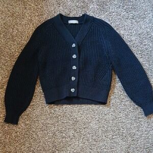 Everlane The Cotton Texture Cardigan, Medium